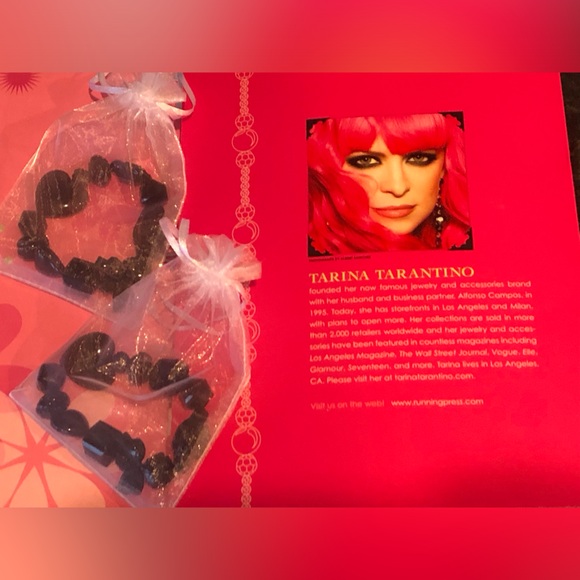 The Sparkle Factory Book & 2 Tarina Tarantino Black Heart Stretch Bracelets - Picture 2 of 16